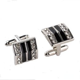 Fashion Crystal Cuff Links Diamond Cross Sign Email Cufflinks Business Franch T Shirts Suits Button Will en Sandy Jewelry