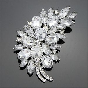 Fashion Crystal Feather broche Pin broches For Women Engagement Wedding Corsage Rapel Pin Sieraden Gift Will en Sandy