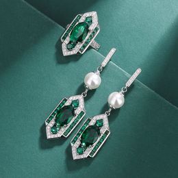 Fashion Crystal Luxury clásico rectángulo anillo de piedra verde prong oval de mujeres joyas de mujeres vintage