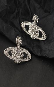 Fashion Crystal Planet Pendant Hangende oorbellen voor vrouwen Merkontwerp Rhinestone Star Stud sieraden Gift8436678