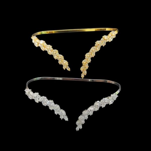 Bracelet cubique en Zircon pour femmes, feuille d'oreille de blé, main, paume, galvanoplastie, argent 925, or, poignées de bijoux pour femmes