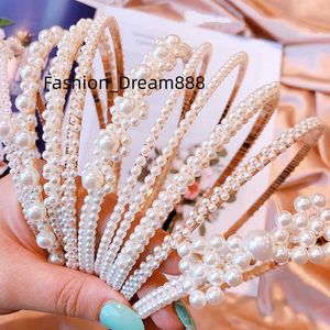 Accessori per capelli semplici coreani da donna personalizzati di moda Fascia per capelli intrecciata con perle per le donne