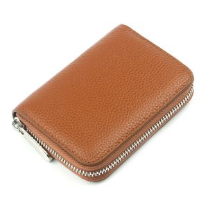 Cartera con cremallera de guijarros de cuero genuino con iniciales personalizadas a la moda para mujer, monedero corto de lujo, bolso de mano, cartera de diseñador para mujer