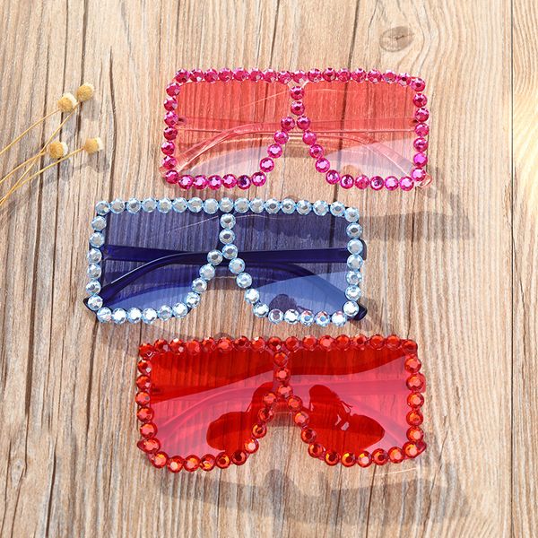 Mode mignon enfants lunettes de soleil belle diamant incrusté cadre filles lunettes de soleil résistant aux ultraviolets infantile lunettes lunettes enfants nuances Gafas cadeaux en gros