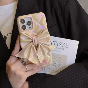 Fashion mignon cuir pu papillon bow women women weblophone caisse pour iPhone 12 13 14 15 pro max mode 4 couleurs couverture de téléphone portable