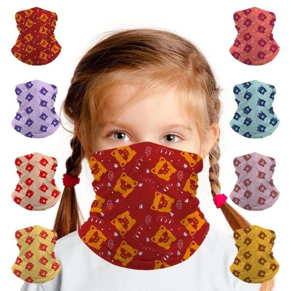 Moda lindo cerdo estampado niños Bandana sin costuras diadema máscara facial tubo bufanda pasamontañas diadema