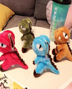 Moda linda tiranosaurus peluche muñeca llave amenazas de mujer cheques de oro siltle spedleur keychain kike fiesta de fiesta 14564341241