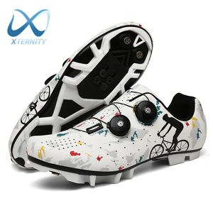 Mode Fietsschoenen MTB Outdoor Sport Zelfsluitende Racefiets Sneakers Mannen Racing Vrouwen Fiets Mountain SPD Platte Cleat schoenen 240104