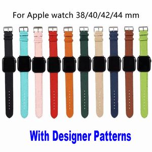 Bracelets en cuir PU Fashion D Designer compatibles avec Apple Watch 38 mm 40 mm 41 mm 42 mm 44 mm 45 mm Bracelet femme pour iWatch SE2/SE/Ultra 49 mm/8/7/6/5/4/3/2/1 D-Flower Watchbands