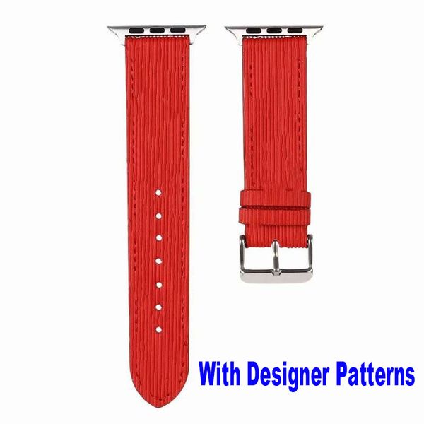 Correas de cuero con flores en forma de D para Apple Watch Band de 38 mm, 40 mm, 41 mm, 49 mm, 45 mm, correa de cuero de grano superior, pulsera de repuesto para iWatch Ultra SE Series 8/7/6/5/4/3/2/1