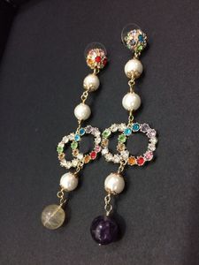 Boucles d'oreilles de couleur de couleur de couleur pour femmes pour femmes amateurs de mariage bijoux cadeau avec sac de flanelle