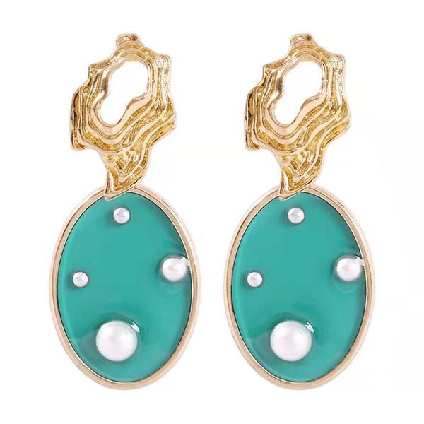 Boucles d'oreilles pendantes à la mode pour femmes, perles de créateurs de luxe, boucles d'oreilles pendantes jaune bleu orange paon bleu, cadeau de bijoux d'oreille de vacances