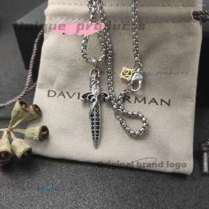 Mode David Yurma ketting hanger kettingen Europese en Amerikaanse mannen sieraden David ketting golven ontwerper amulet in zilveren plating zwarte diamant hanger cca