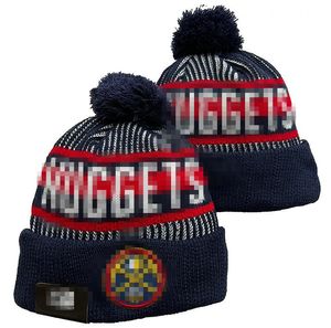 Nuggets Nuggets Bleie tricot tricots équipes sportives de baseball football de basket-ball Caps femmes hommes pom mode hiver top caps sport tricot chapeaux