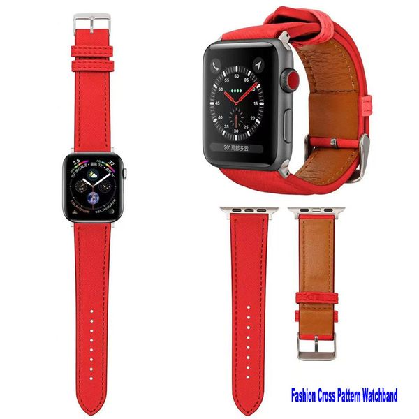 Correas de diseñador de moda para Apple Watch Band 38 mm 40 mm 41 mm 42 mm 44 mm 45 mm 49 mm hombres mujeres Pulsera de cuero de PU Banda de reemplazo iWatch Series 6 5 4 3 2 1 SE Pulsera de muñeca