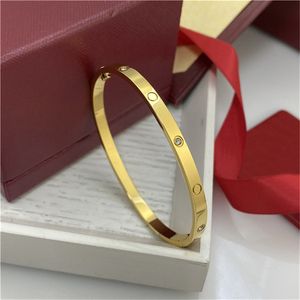 Design de mode 316l Acier Inoxydable Amour Vis Bracelet Argent Or Rose Tournevis Bracelet Pour Femmes Et Hommes Couple Bijoux De Luxe Avec Sac De Velours Cadeaux De Noël