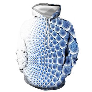 Modeontwerp 3d grote trui Vortex print lange mouw hoodies heren sportkleding dagelijkse dressing hoodie