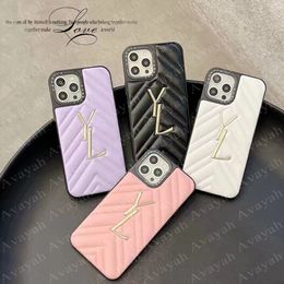 Fundas de teléfono clásicas de diseño de moda para iPhone 14 Plus 14pro 13 13pro 12 12pro 11 Pro Max Funda trasera de cuero a prueba de golpes con diseñador de letras famoso