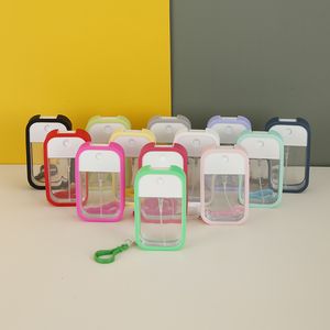 Llavero de silicona colorido con diseño de moda, desinfectante portátil para manos, botella de Perfume, llavero colgante para bolso