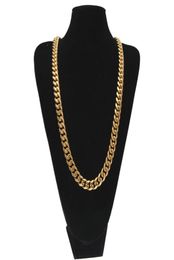 Design de mode Colliers de chaînes cubaines Collier de marque masculine Collier grossier Luxury 18 carats Gold Collier épais Accessoire 5450032