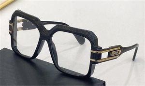 Mode Design Eyewear 623 Lederen Versier Vierkante Grote Frame Retro Optische Glazen Eenvoudige en veelzijdige stijl Mannen Topkwaliteit Oogkleding CLOA
