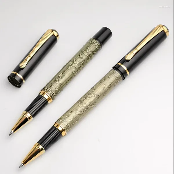 Design de mode Full Metal Brand Écriture Rouleau à balle Ballpoint Office Business Men Gift Acheter 2 Envoyer