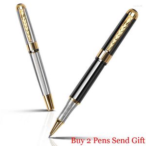 Fashion Design Full Metal Business Men Rollerball Pen Selling Office Paper Schrijven Balpen Koop 2 Stuur cadeau