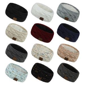 Design de mode bandeau coloré tricoté Crochet torsion bandeaux hiver oreille plus chaud élastique bandeau large accessoires