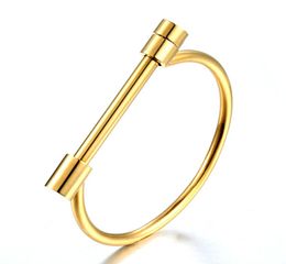 Design de mode Bracelet à vis en chevaux Gold Silver Rose Black en acier inoxydable Bracelets Bangles pour hommes Bracelet Femmes GIF5578161