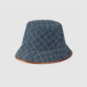 Fashion Design Letter cowboy Bucket Hat Voor heren en dames Opvouwbare petten Zwart Fisherman Beach Zonneklep brede rand hoeden Opvouwbare dames bolhoed