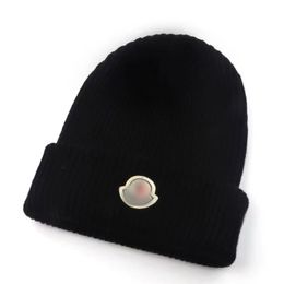 Modeontwerp mokler beanie herfst en winter warme gebreide hoed voor mannen en vrouwen klassieke luxe wollen hoed