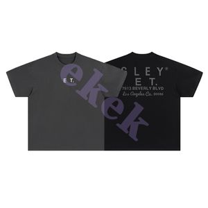 T-shirt de luxe pour hommes, Design de mode, impression de lettres de base, manches courtes, col rond, été, respirant, haut décontracté, noir, gris