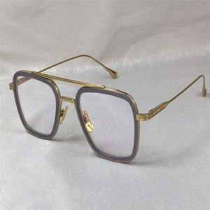 fashion design mannelijke optische bril 006 vierkante K gouden frame eenvoudige stijl transparante brillen topkwaliteit heldere lens229t