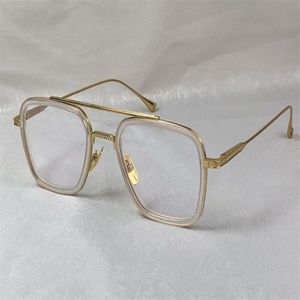 fashion design mannelijke optische bril 006 vierkante K gouden frame eenvoudige stijl transparante brillen topkwaliteit heldere lens340v