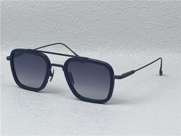 Modeontwerp man zonnebrillen 006 vierkante frames vintage popula -stijl UV 400 beschermende outdoor bril met case