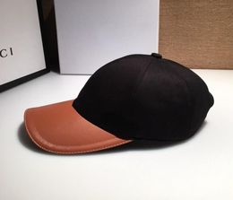 Diseño de moda Pu cuero ala H gorra de béisbol personalidad sombrero mujer lujo Cap4009503