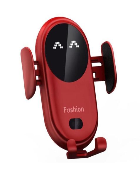 Fashion Design Qi Chargeur rapide S11 porte-voiture de chargement de voiture Air Air Vent Wireless Clamping Smart Sensor Phone Adaptateur 10W F1087472
