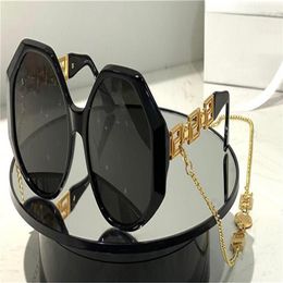 gafas de sol de diseño de moda 4395 marco de placa de polígono de lente redonda de moda