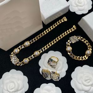 Mode ontworpen dikke ketting kettingen armband oorbel ring sets cool hiphop rock banshee medusa hoofd portret 18k vergulde de258f