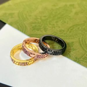 Modeontwerper 18k gouden diamanten ring luxe dames designer ring zilver trend mode klassieke sieraden paar stijlen jubileum cadeau bruiloft liefhebbers geschenken