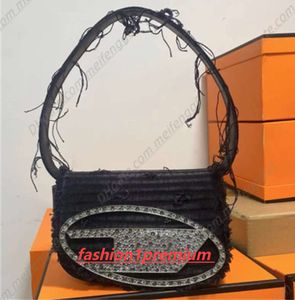 Modeontwerper 1DR-tas Crossbody-schoudertassen met kristallen verfraaid Cosmetische bakken Damesmode Handtassen Hobo-portemonnees Diamanten portemonnees