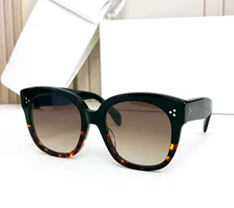 Créateur de mode 4002 lunettes de soleil pour femmes classique vintage patchwork acétate bicolore lunettes de forme carrée extérieur élégant style charmant protection UV avec étui