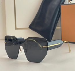 Créateur de mode 40052 hommes femmes lunettes de soleil sans monture une pièce lentille forme carrée lunettes d'acétate été personnalité à la mode style A3390531