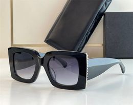 Modeontwerper 5480 zonnebril voor dames klassieke vierkante vorm met parels bril zomer buiten elegant en sfeervol Anti-Ultraviolet bescherming met doos