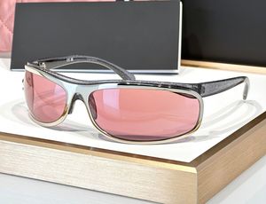 Diseñador de moda 71557 gafas de sol para mujer combinación de placa de metal gafas de envoltura de marco pequeño estilo de personalidad de moda al aire libre Anti-Ultravioleta viene con estuche