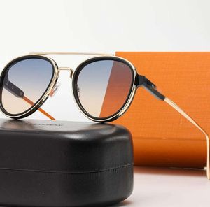 Designer de mode capable métal ovale 2024 lunettes de soleil à petite monture pour hommes et femmes lunettes de soleil de photographie de rue en plein air sauvages pour les conducteurs de lunettes de soleil d'affaires paty