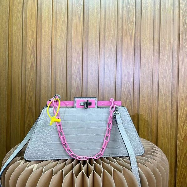 Créateur de mode américain sac à provisions mini sac à bandoulière en cuir fleur sac en cuir véritable sac à main fille portefeuille 25cm