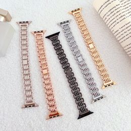 Bracelets de bande de montre Apple de créateur de mode pour bande de montre intelligente Ultra 38mm 42mm 44mm 49mm série de bande iwatch 8 9 4 5 6 7 bracelet de bracelet pour femme