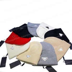 Bonnet tricoté de styliste pour hommes et femmes, chapeau thermique épais, automne/hiver