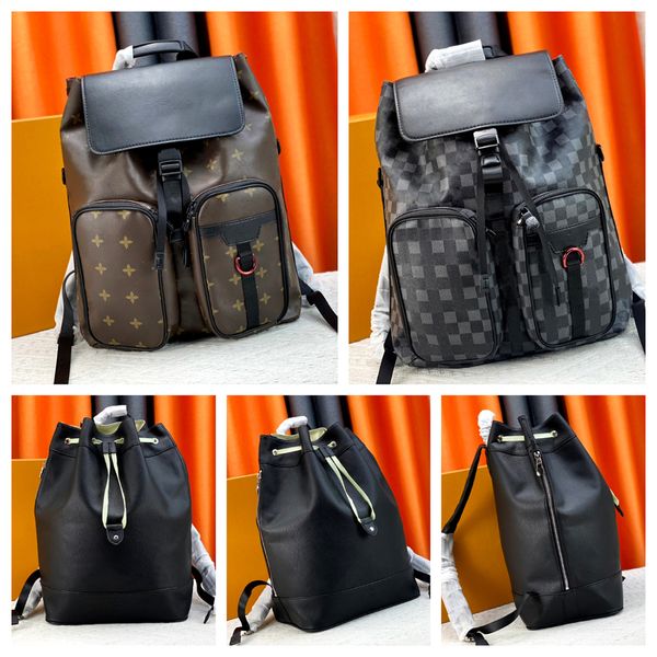 Mochila de diseñador de moda Mochila de viaje negra Bolsos Hombres Mujeres Mochila de cuero Bolso escolar Bolso de lujo de cuero Bolso de viaje de fin de semana informal clásico Bolso de hombro